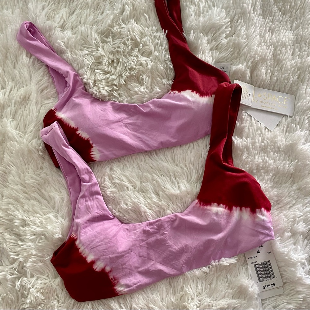 L*SPACE Lizzie Tie- Dye Bikini Top NWT - Picture 4 of 7